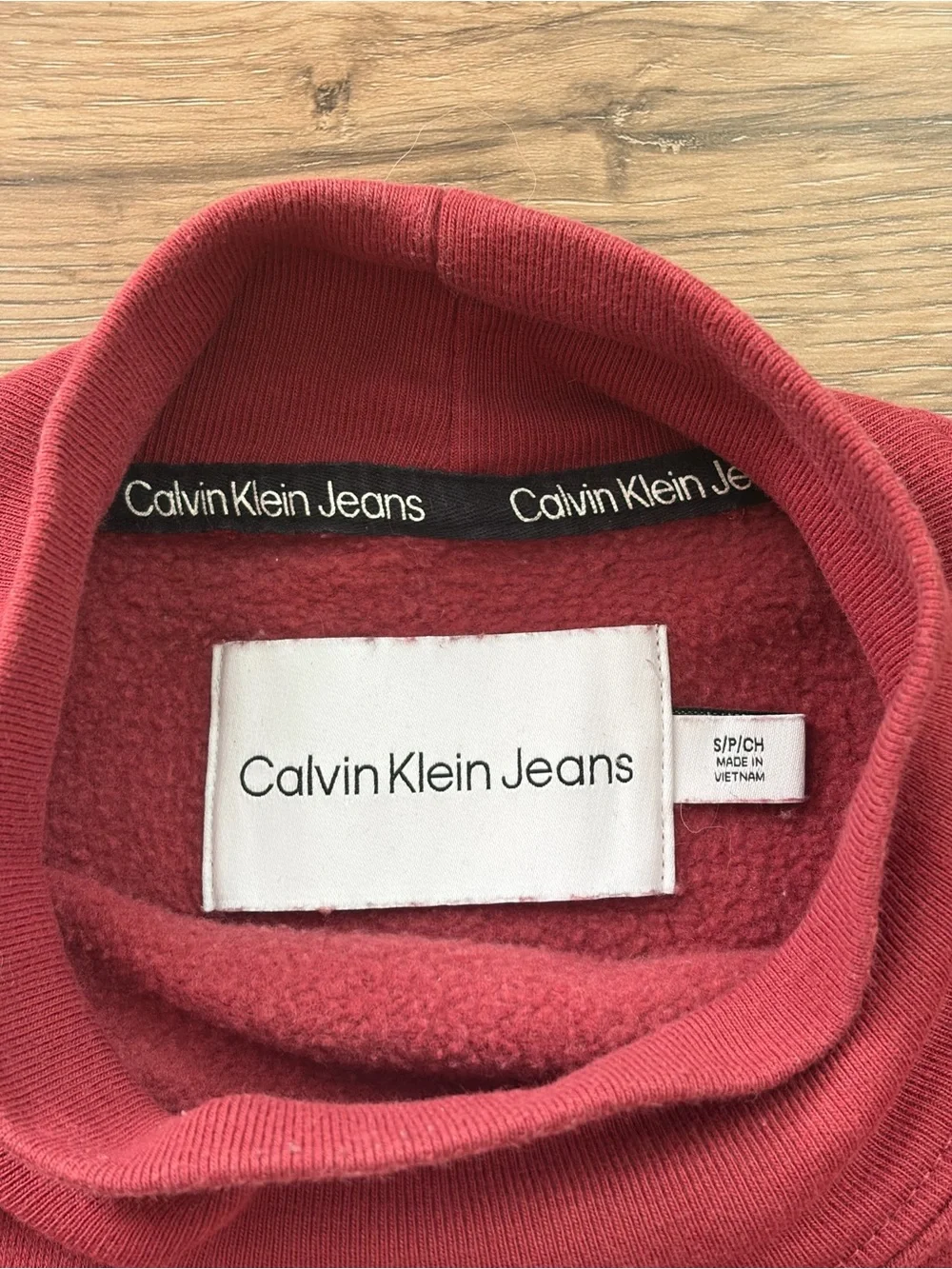 Calvin Klein Cozy Cropped Maroon Mock Neck Size S - Picture 2 of 6